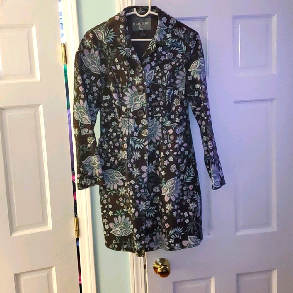 Long, lightweight floral jacket